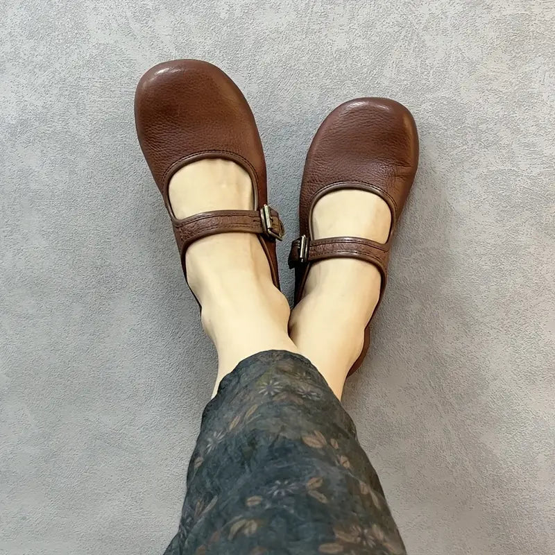 Mary Jane Classic Leather Flats