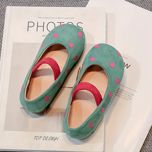Honey Girl Polka Dot Ballet Shoes