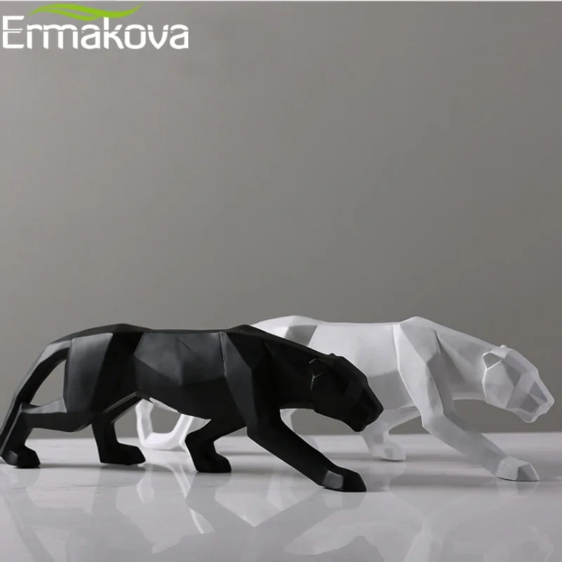 ERMAKOVA Panther Geometric Resin Figurines