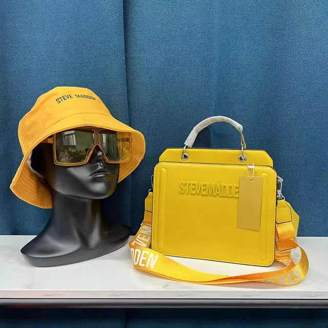 Steve Madden Evelyn Bags, Bucket Hat and Sunglasses Combo