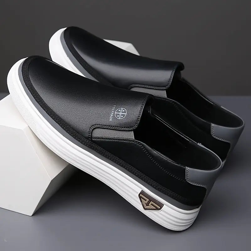TOLYPACH Genuine Cowhide Leather Business Loafers
