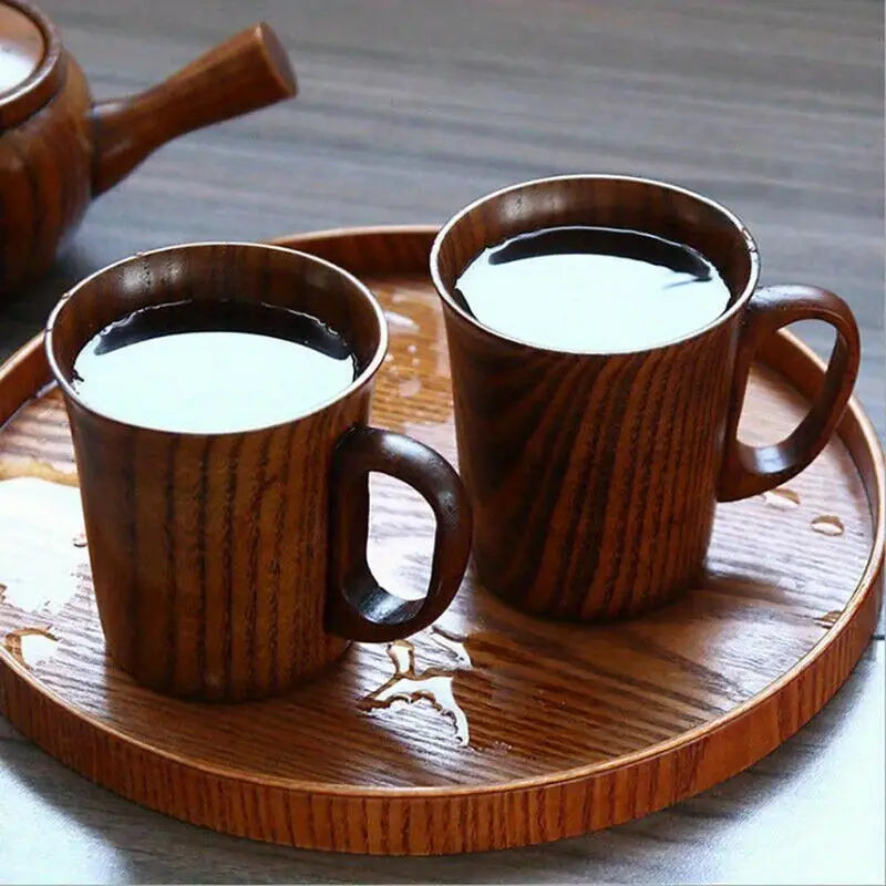 Natural Cherry Wood Mugs