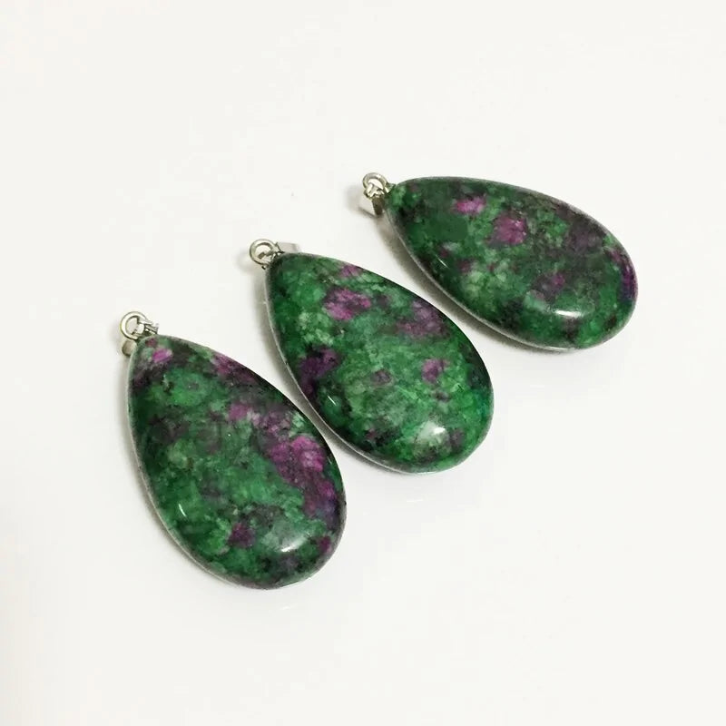 Ruby Zoisite Quartz Stone Pendant