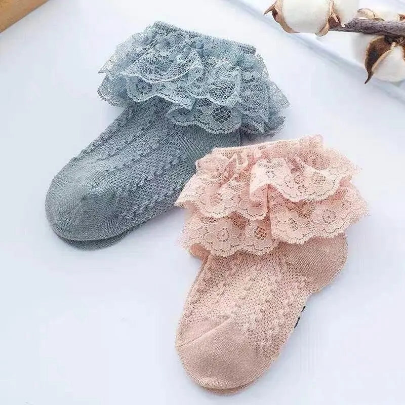 Ruffled Lace Princess Socks
