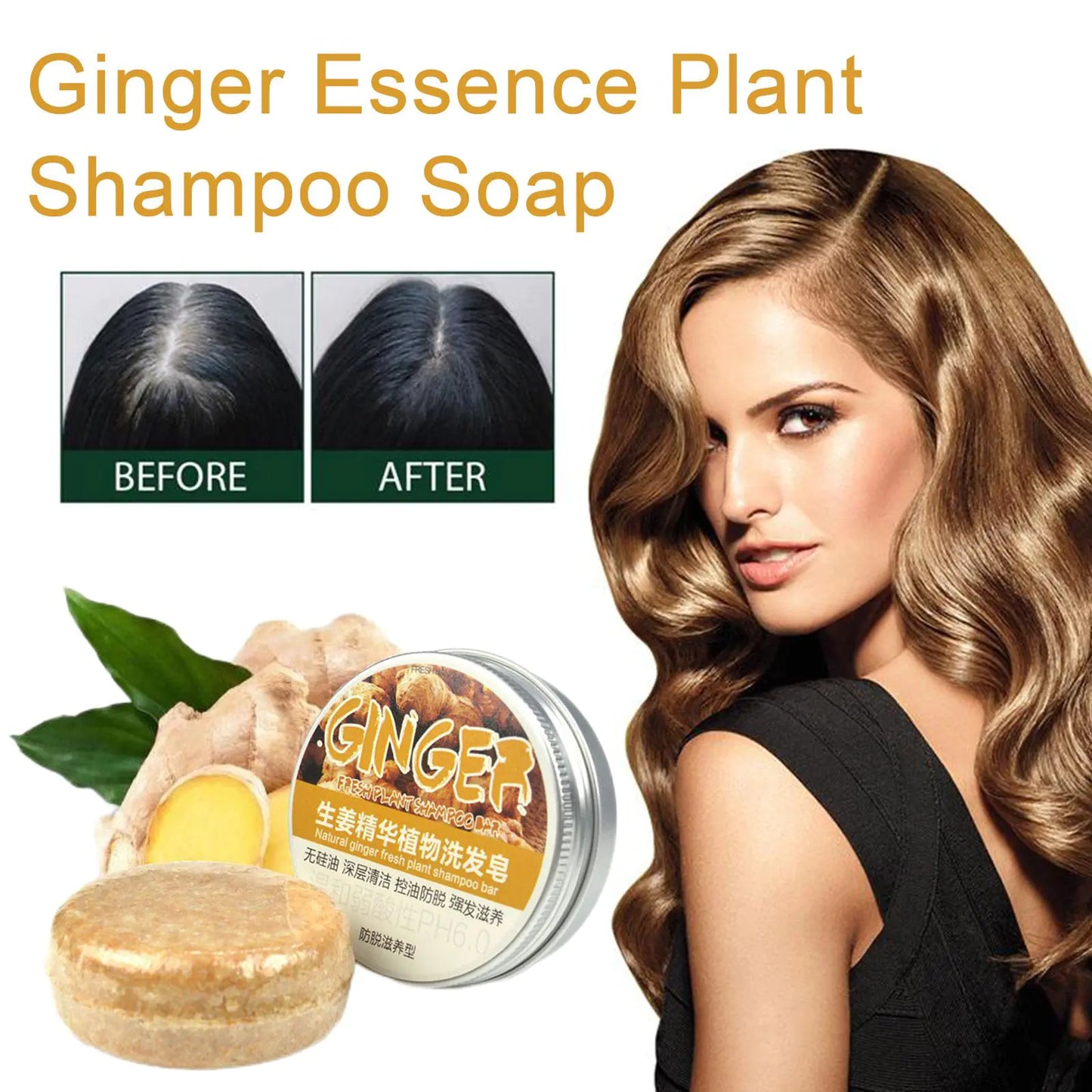 Ginger and Polygonum Hair Growth Shampoo Soap