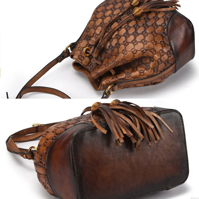 Vintage Leather Bucket Bags