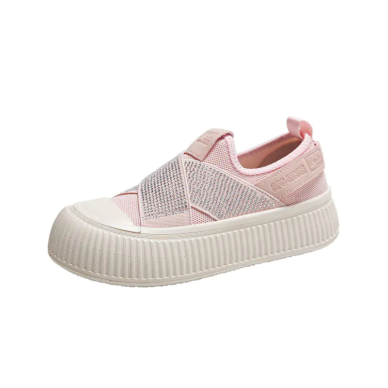 Platform Mesh Slip-On Sneakers