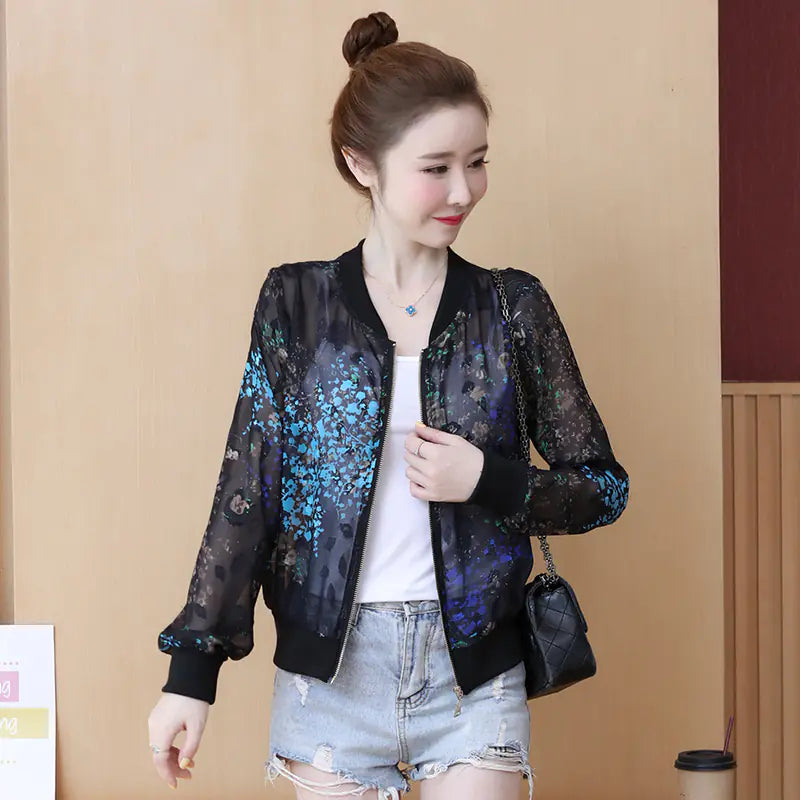 Chiffon Bomber Jackets