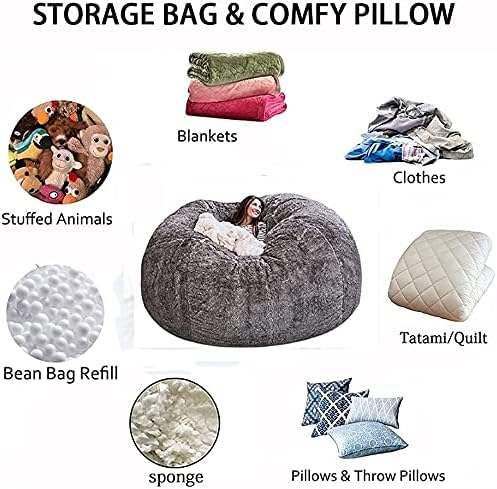 Giant Fluffy Fur Bean Bag Covers