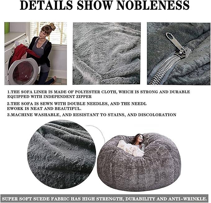 Giant Fluffy Fur Bean Bag Covers