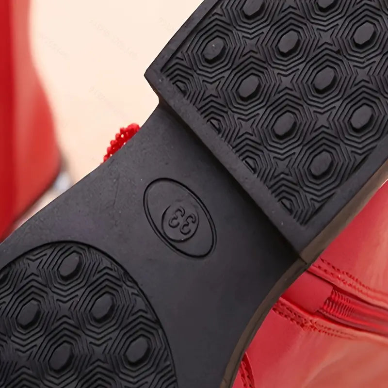 Girls High Top Bow Boots