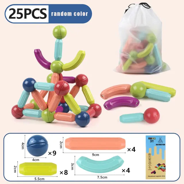 Magnetic Construction Stick Blocks