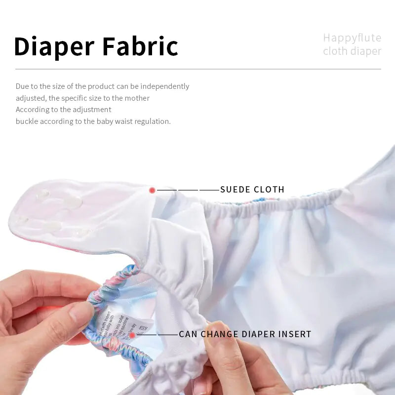 Happy Flute Pocket Adjustable Diaper 8 Piece Set