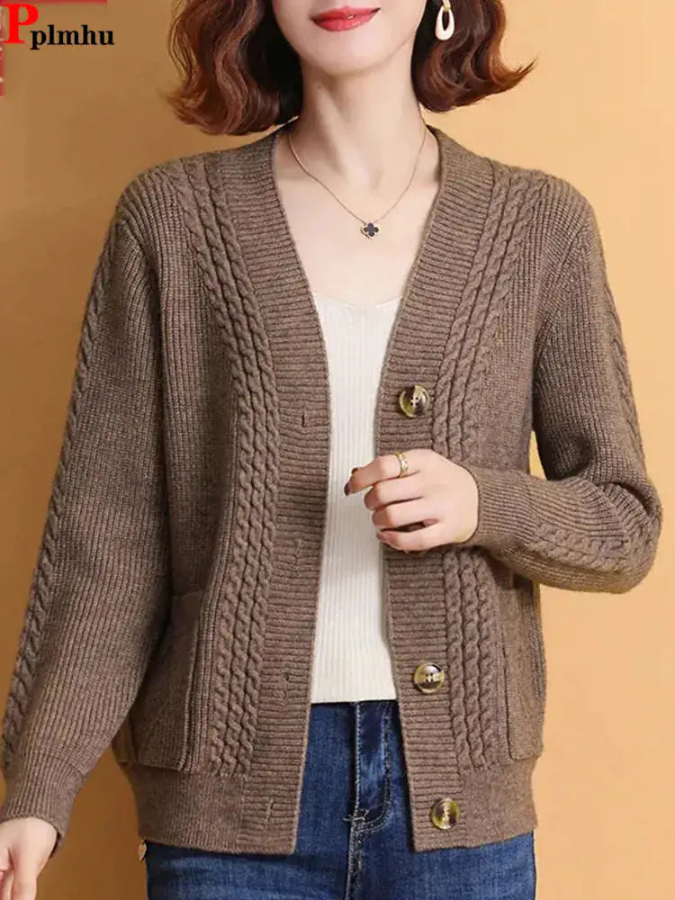 Casual Cable Knitted Cardigan