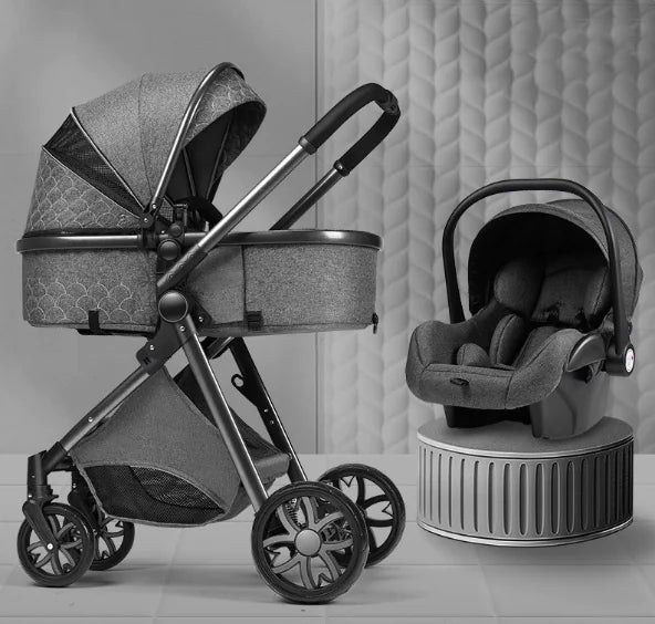 Stylish High View Lightweight 3 in 1 Pram and Strollers