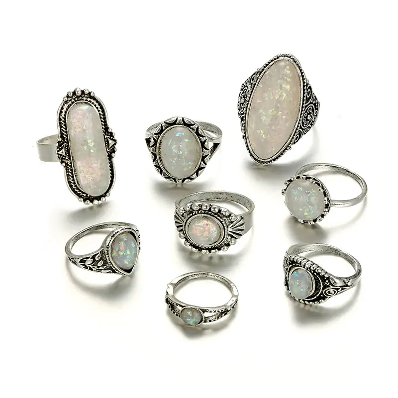 Antique Silver Ring Set