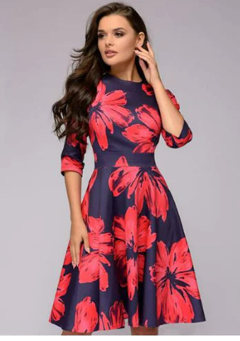 Gemma A- Line Vintage Polyester Dress