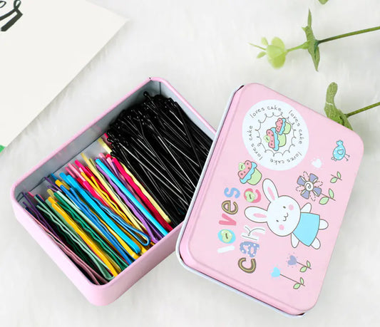 Bobby Pins and Hairpin Storage Tin