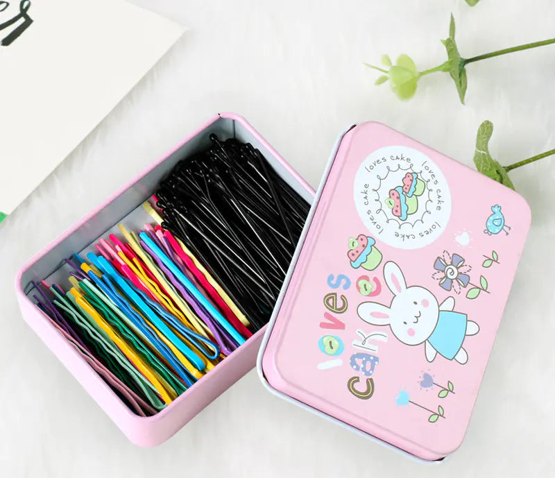 Bobby Pins and Hairpin Storage Tin