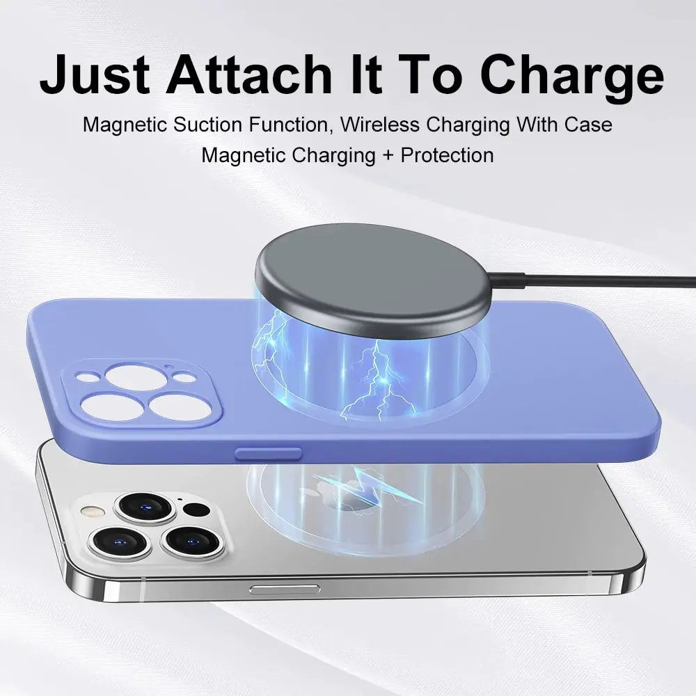 Magnetic Liquid Silicone iPhones Cases