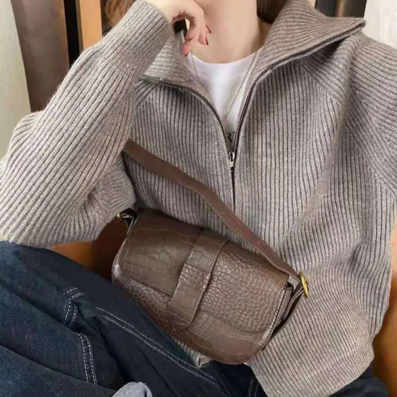 Solid Vintage Sweater Cardigan