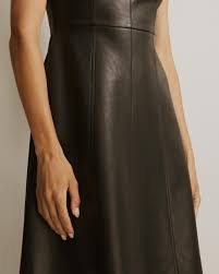 Cyprus Sleeveless Vegan Leather Dress