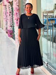 Valentina Ribbed Lightweight Pleated Maxi Dress