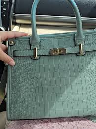 Birkin Inspired Genuine Leather Crocodile Handbag - Limited Edition