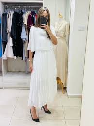 Valentina Ribbed Lightweight Pleated Maxi Dress