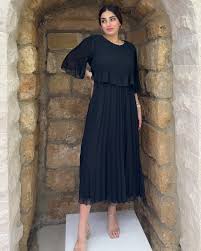 Valentina Ribbed Lightweight Pleated Maxi Dress