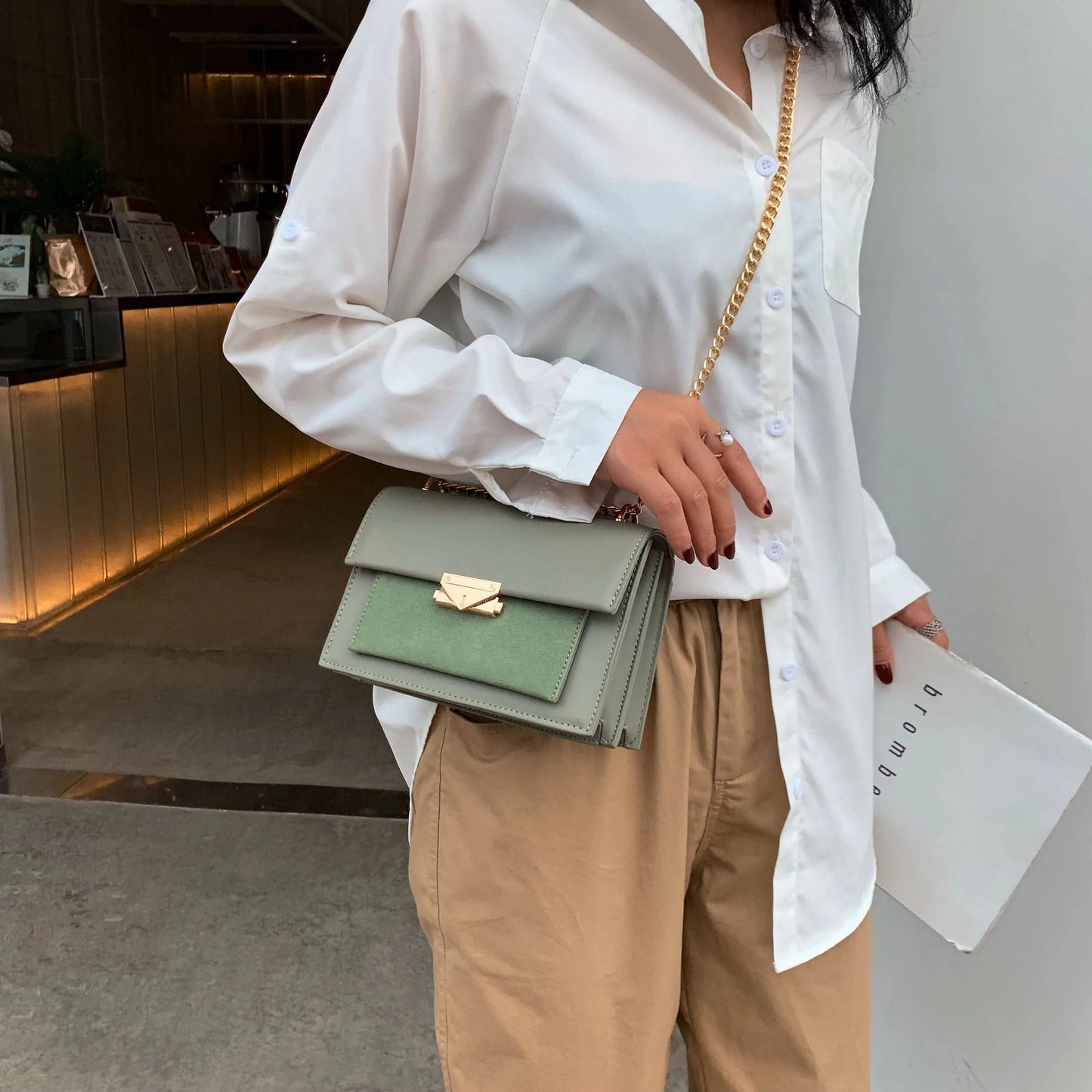 Scrub Vegan Leather Crossbody Bag