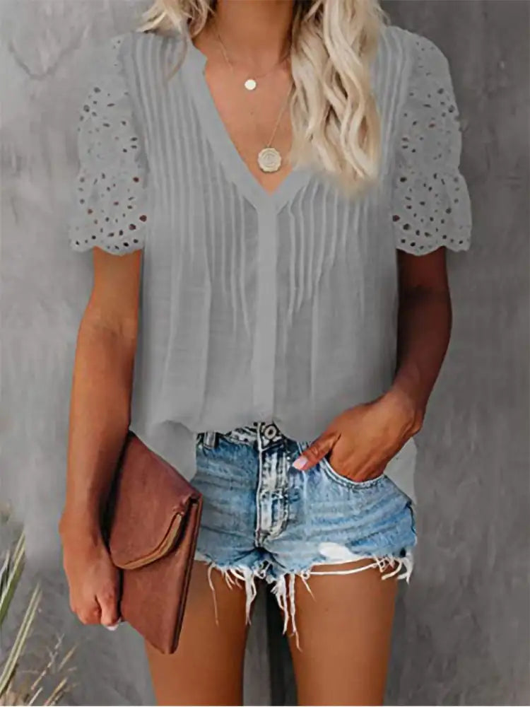 V-neck Emily Lace Shirt