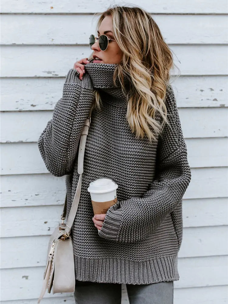 Turtleneck Chunky Knitted Sweater