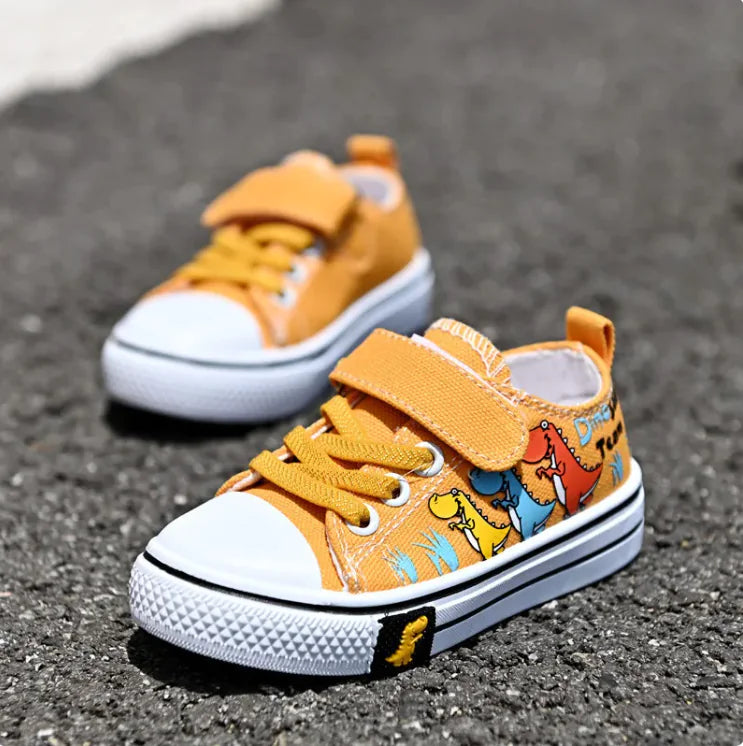 Dinosaur Canvas Low Top Sneakers