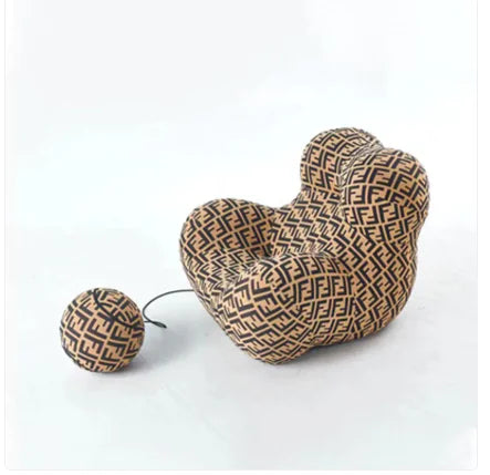 Ergonomic Leisure Ice Cotton Sofa + Ball Chairs