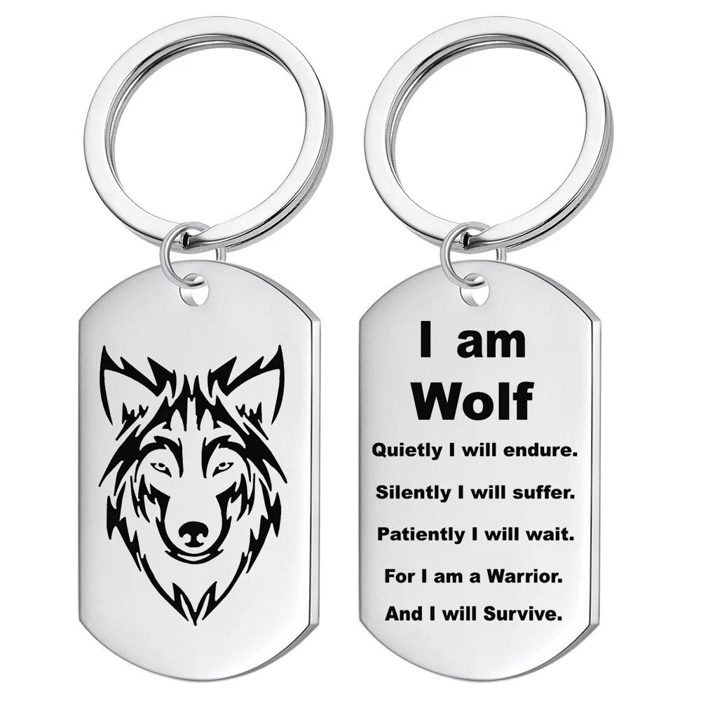 Wolf Military Dog Tag Pendants