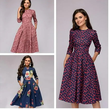 Gemma A- Line Vintage Polyester Dress