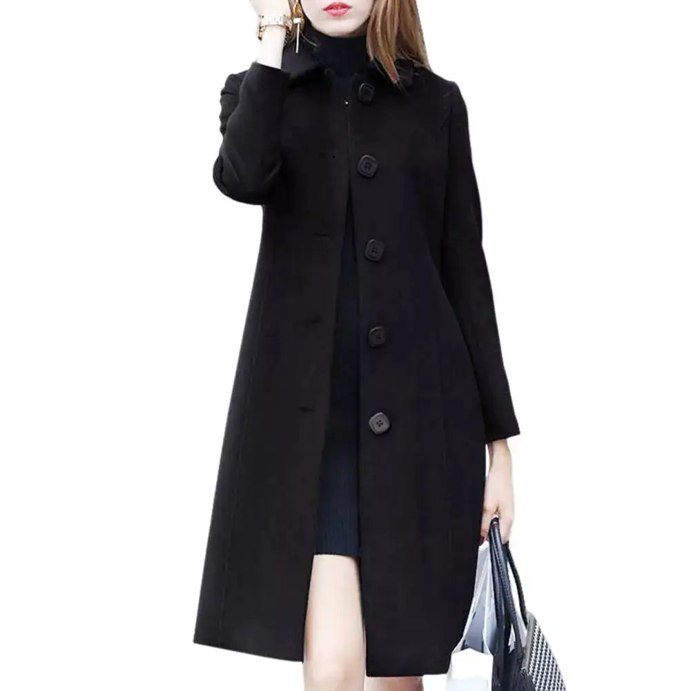 Elegant Mid Length Warm Winter Coat