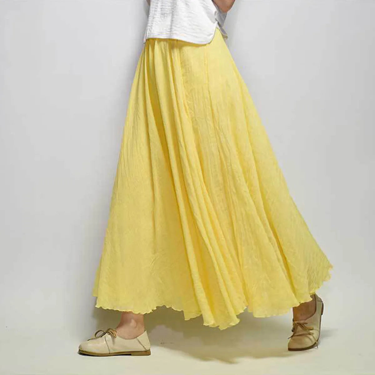 Mori Girl Cotton and Linen A-line Skirt