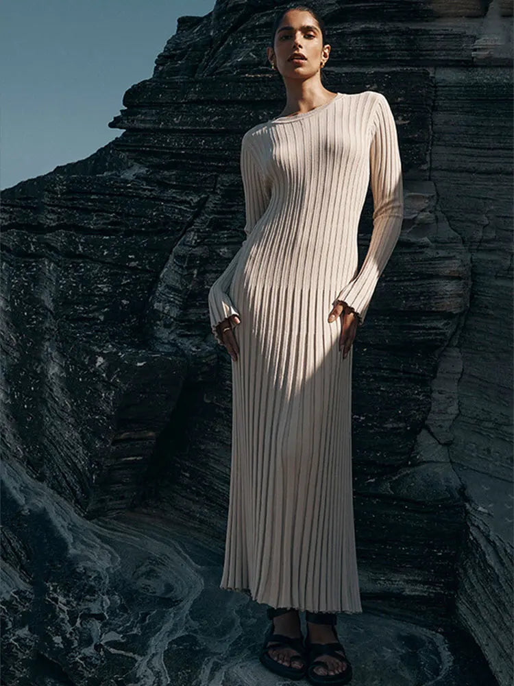 Ribbed Knit Maxi Dresses