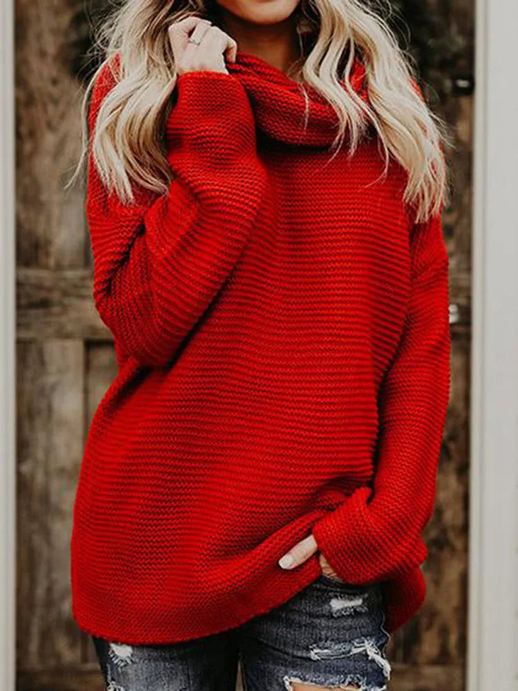 Turtleneck Chunky Knitted Sweater
