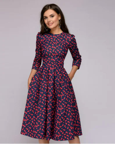 Gemma A- Line Vintage Polyester Dress
