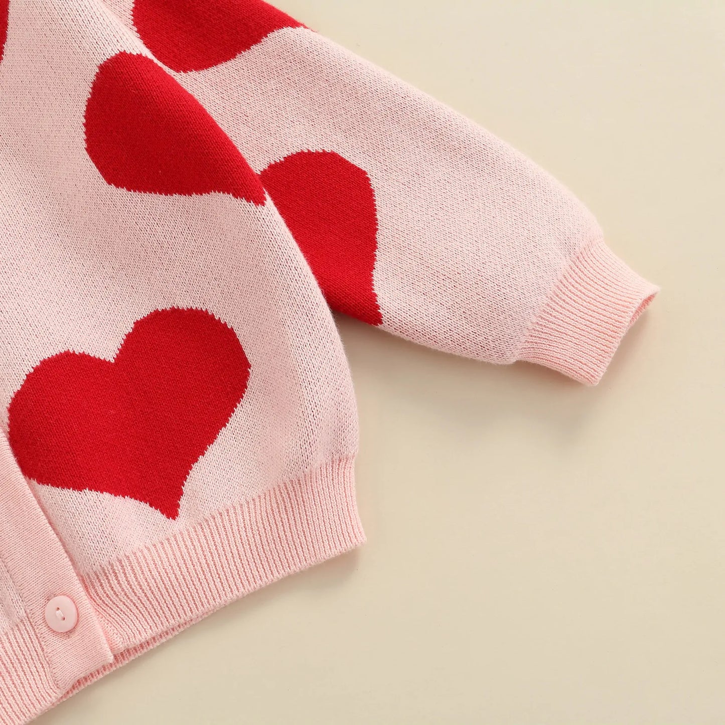 Heart Knitted Girls Cardigans (Ages 1 to 6 Years)