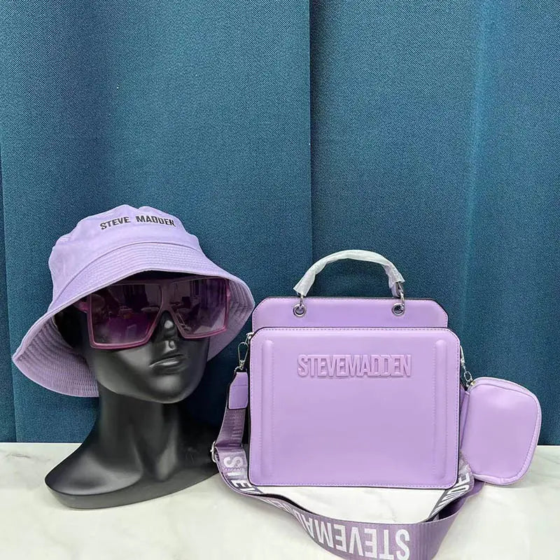 Steve Madden Evelyn Bags, Bucket Hat and Sunglasses Combo
