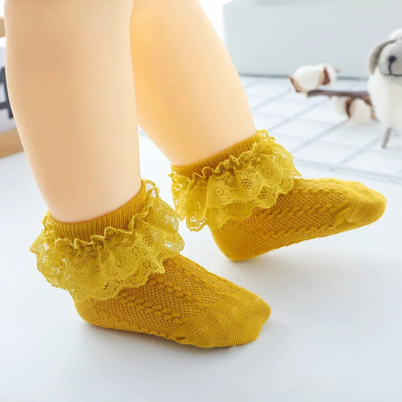 Ruffled Lace Princess Socks