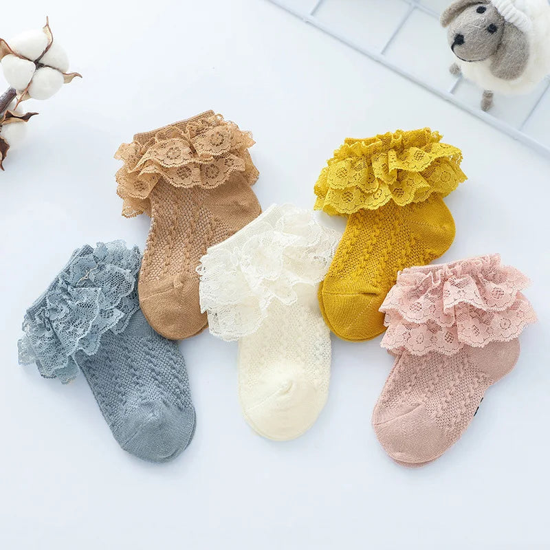 Ruffled Lace Princess Socks