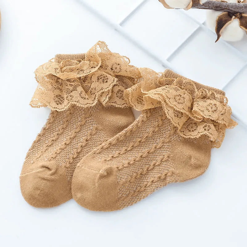 Ruffled Lace Princess Socks