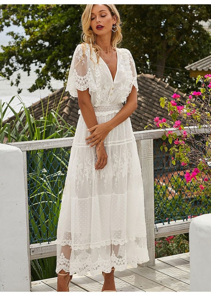Chic White Lace Dress