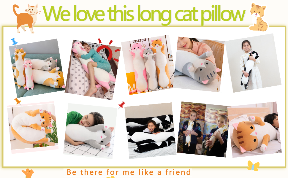 Long Cat Pillows for Kids