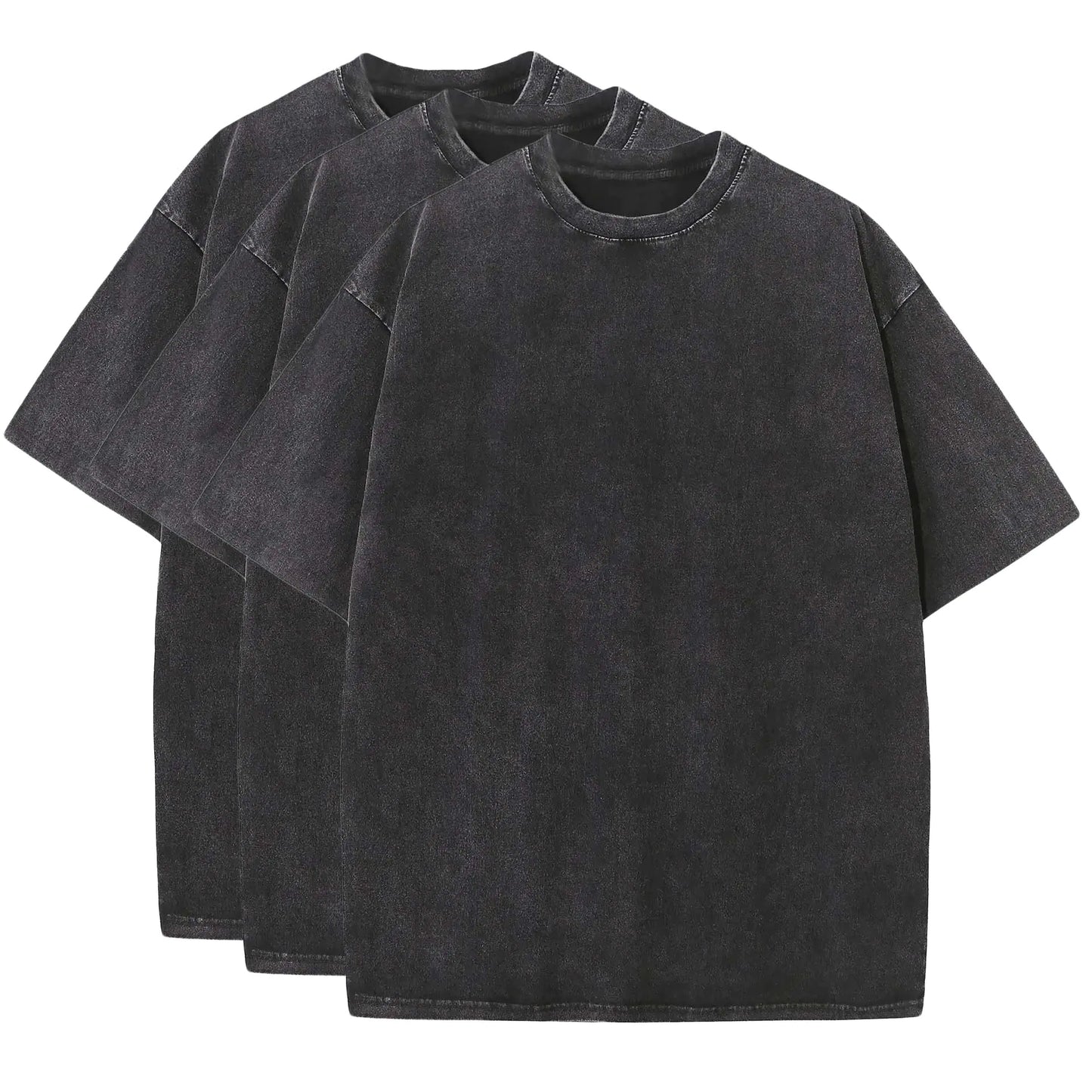 All Black Washed & Aged T-Shirts (3-Pack)